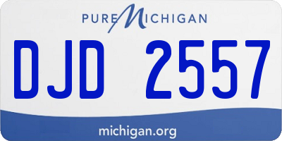 MI license plate DJD2557