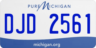 MI license plate DJD2561