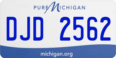 MI license plate DJD2562