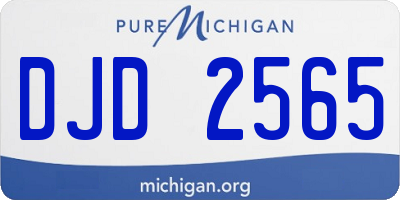 MI license plate DJD2565