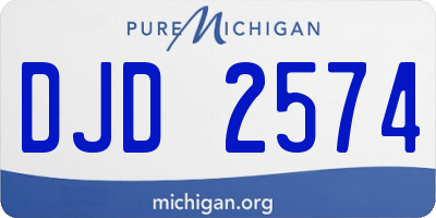 MI license plate DJD2574
