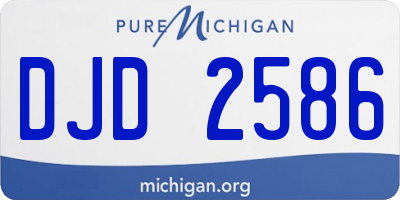 MI license plate DJD2586