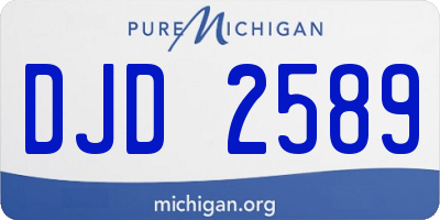 MI license plate DJD2589