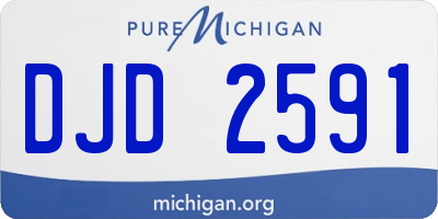 MI license plate DJD2591
