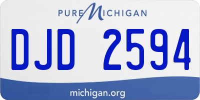 MI license plate DJD2594