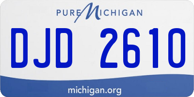 MI license plate DJD2610