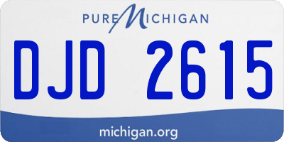 MI license plate DJD2615