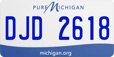 MI license plate DJD2618