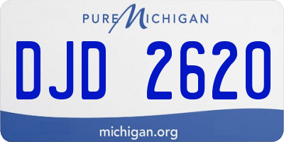 MI license plate DJD2620