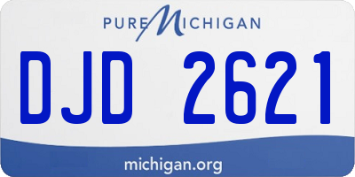 MI license plate DJD2621
