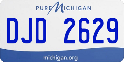 MI license plate DJD2629