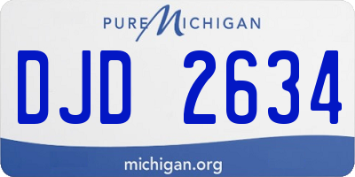 MI license plate DJD2634