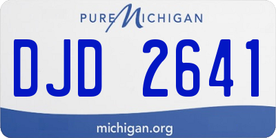 MI license plate DJD2641