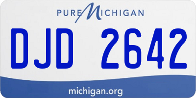 MI license plate DJD2642