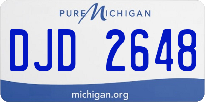 MI license plate DJD2648
