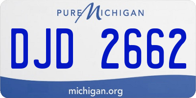 MI license plate DJD2662