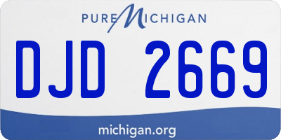 MI license plate DJD2669