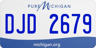 MI license plate DJD2679
