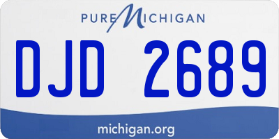 MI license plate DJD2689
