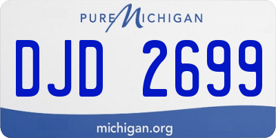 MI license plate DJD2699