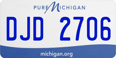 MI license plate DJD2706