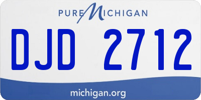MI license plate DJD2712