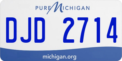 MI license plate DJD2714