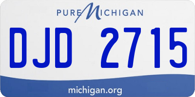 MI license plate DJD2715