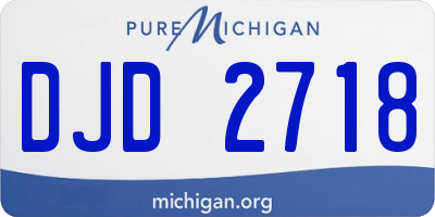 MI license plate DJD2718