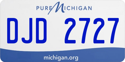 MI license plate DJD2727