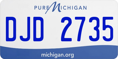 MI license plate DJD2735