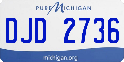 MI license plate DJD2736