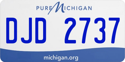 MI license plate DJD2737