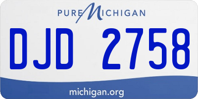 MI license plate DJD2758