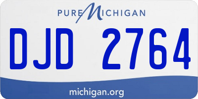 MI license plate DJD2764