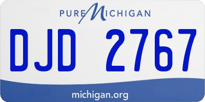 MI license plate DJD2767