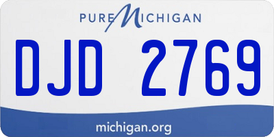 MI license plate DJD2769
