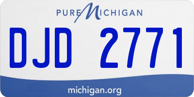 MI license plate DJD2771