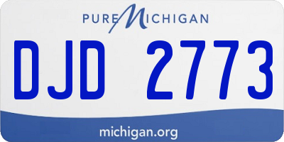 MI license plate DJD2773