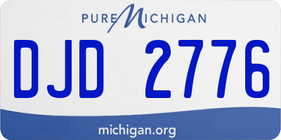 MI license plate DJD2776