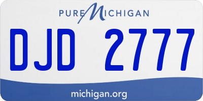 MI license plate DJD2777