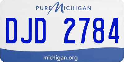 MI license plate DJD2784