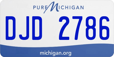 MI license plate DJD2786