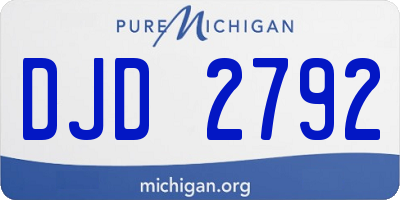 MI license plate DJD2792