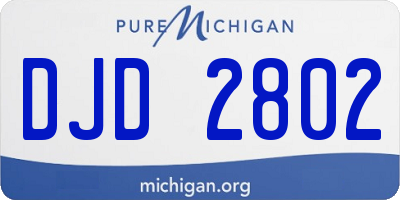 MI license plate DJD2802