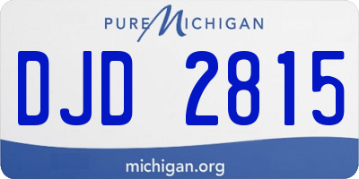 MI license plate DJD2815