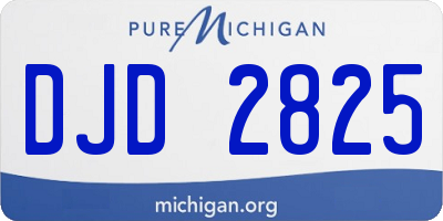MI license plate DJD2825
