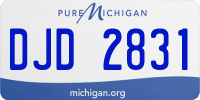 MI license plate DJD2831