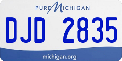 MI license plate DJD2835