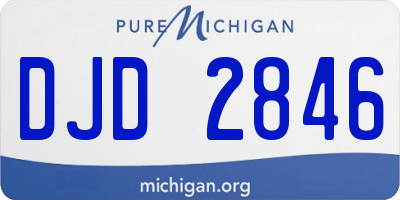 MI license plate DJD2846